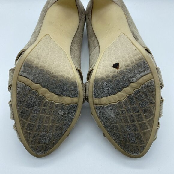 Fioni Taupe Kardin 63709-04 Women's Open Toe Suede Size 8 - Picture 9 of 12